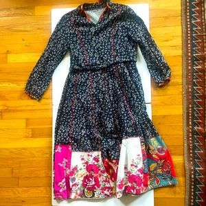 Handmade one of a kind cotton patchwork dress